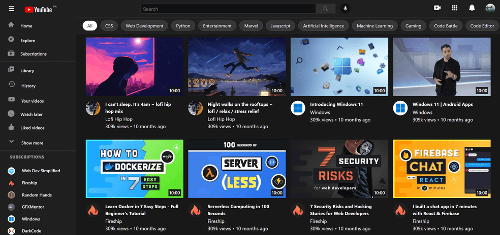 Youtube Copy Project